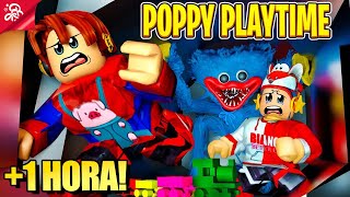 VENCEMOS O POPPY PLAYTIME EM FAMÍLIA NO ROBLOX +1 HORA DE POPPY PLAYTIME