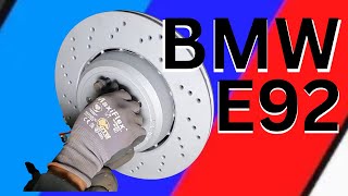 E92 BMW M3 Front Brake Rotor Replacement tips.