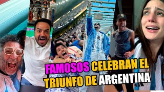 Famosos sufrieron y gozaron la victoria de ARGENTINA