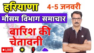 आज का हरियाणा मौसम विभाग : 4 जनवरी 2025 Haryana Weather Report 4 January 2025 Hisar Weather