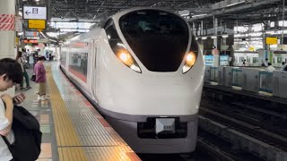 【ジョイント音最高！】E657系ｶﾂK19編成が新橋駅2番線を高速通過するシーン（2023.7.20.10:49）