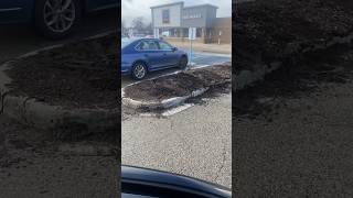 Frozen Fiasco: Snow Plow Chaos at Aldi Parking Lot!   #SnowPlowFail #WinterBlunders