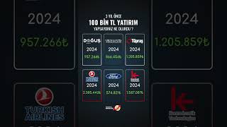 3 Yıl Önce 100 Bin TL Yatırım Yapsaydınız Ne Olurdu? 💰 #borsa  #shorts #keşfet