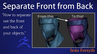 How to separate front from back of objects in ZBrush