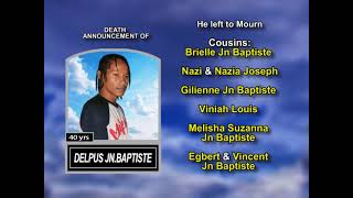 Delphus Jn Baptiste ~ Long Obituary