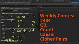 Leetcode Weekly Contest 484 Q3. Count Caesar Cipher Pairs #python #dsa
