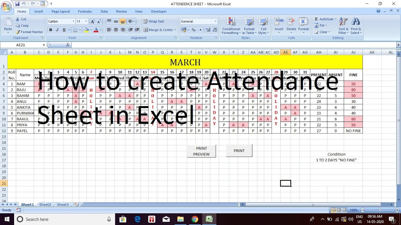 How To Create Attendance Sheet With Time In And Out In Excel Zherss