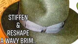 Stiffen & Straighten a Brim Using Hairspray & Steam