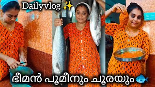 പൂമീൻ കണ്ട് എൻ്റെ കിളി പോയി😂😲😭 Karthusworld 🐝|Dailyvlog✨|MilkFish🐟|Homevlog🏠|Minivlog|Fishfry recipe