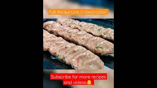 Making Turkish Adana Kabab At Home 🤩🔥 / Lamb Kebab | Kofte | Turkish Street Food #Shorts