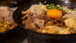 最高な年越し蕎麦。背脂マーボー混ぜそば【飯テロ】