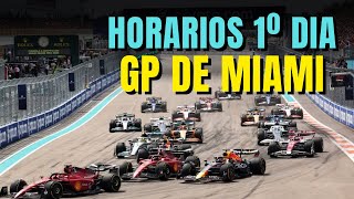 F1 2023 - GP DE MIAMI - HORARIOS DO 1º DIA - FORMULA 1