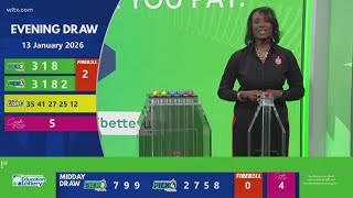 Evening SC winning lottery numbers for January 13, 2026