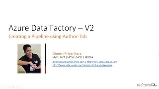 Azure Data Factory - V2 - Creating a Pipeline using Author-Tab