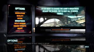 Split / Second Velocity GAME menu