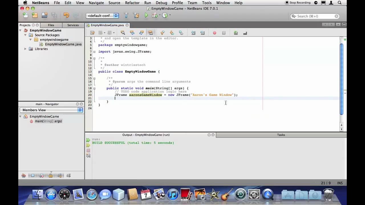 Creating A Jframe Window Youtube