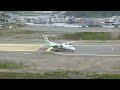 takeoff from hammerfest airport norway dash 8