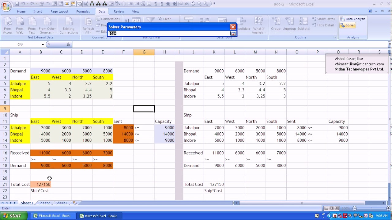 Solver Example Youtube
