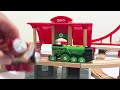 brio u0026 thomas the wooden train ☆ 2 stations a waterfall and a big bridge 3 courses