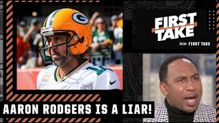 ‘Aaron Rodgers is a LIAR’ - Stephen A. reacts to the QB saying he was ‘immunized’ | First Take