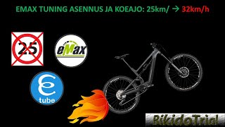 Sähköpyörän viritys & säätö: Emax Tuning asennus ja testaus