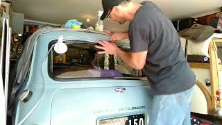 classic mini rear windscreen install