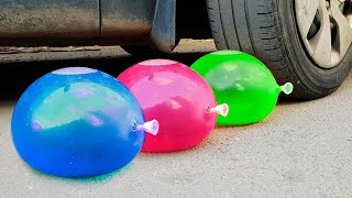 Crushing Crunchy & Soft Things by Car! EXPERIMENT CAR VS BALLOONS