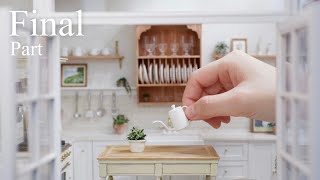 Final part | Make a Miniature Plants, Flower | 식물 화분, 꽃병 만들기 | DIY Kitchen | 미니어처 빈티지 주방 | Art Vlog