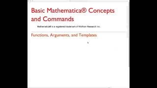 Basic Mathematica Concepts Tutorial