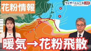 【花粉情報】暖かさと共に、花粉も本格的に飛散