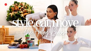 Style, EAT, move like Hailey bieber for 24 hours + trying RHODE skincare, protein coffee, pilates 🩰☕