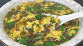 Homemade seaweed egg drop soup❗😋  Hotel Recipe ✅ 🥰😍  How to make seaweed egg drop soup is the best