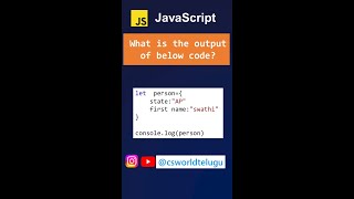 objects in javascript | objects in telugu | javascript for beginners #javascript #csworldtelugu
