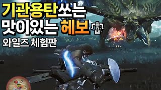 시원하게 기관총쏘는 헤보 레다우 토벌 [몬헌 와일즈 베타 테스트]