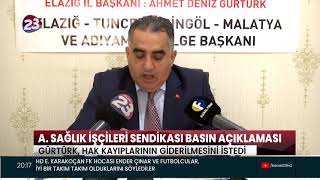 A.SAĞLIK İŞÇİLERİ SENDİKASI BASIN AÇIKLAMASI