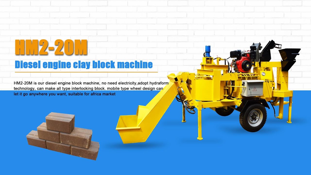 HM2-20M South Africa Hydraform Clay Brick Machine Interlocking Block ...