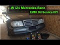 W124 e280 Mercedes Benz  Engine Oil Service  1994 - How to DIY change your oil