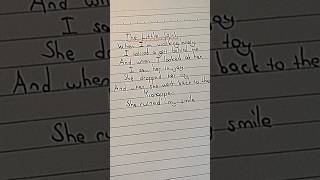 My heart… All by: me I wrote the poem_my handwriting and my idea #shortvideo #jazz #kidnap #poem