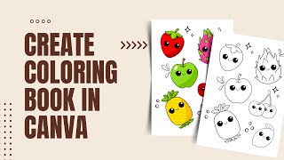 How to Create Coloring Pages using Canva Element | Canva Tutorial