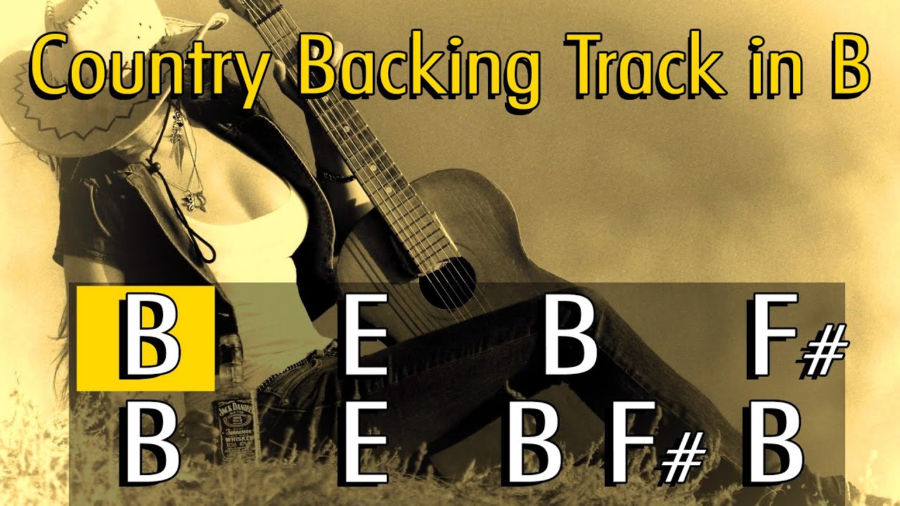 Country Backing Track In B Major | Guitar Jam B E B F# B E B/F# B - YouTube