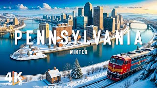 Winter Pennsylvania, USA 4K ❄️ A Breathtaking Journey Through Snow-Covered Scenery