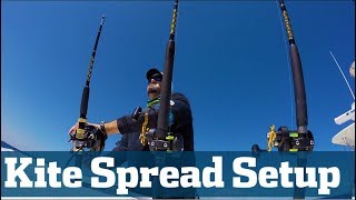 How To Set A Kite Spread - Florida Sport Fishing TV - Three Bait Spread in Seconds