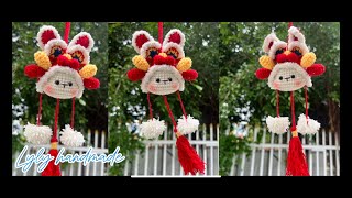 Crochet Rabit Wear A Hat Unicorn | Hướng Dẫn Móc Thỏ Đội Mũ Lân Bằng Len | Móc Đèn Trung  Thu