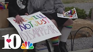 Demonstrators gather in Oak Ridge against anti-LGBTQ legislation in TN General Assembly