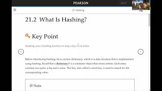 Daniel Liang Python Video Section 21.2 Hashing Basics