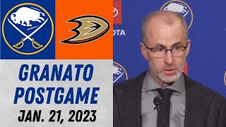 Don Granato Postgame Interview vs Anaheim Ducks (1/21/2023)