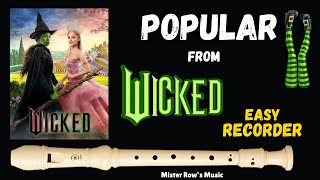 Wicked | LEARN Recorder | Popular | Notes B A G