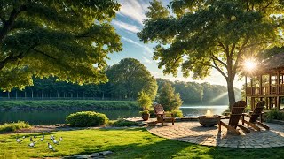 Peaceful Lakeside Retreat | Sunrise, Calm Waters \u0026 Birdsong for a Serene Morning