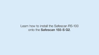 Safescan 155-S G2 - Installing The Safescan RS-100