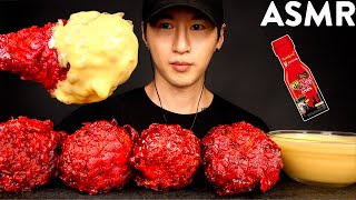 ASMR CHEESY NUCLEAR FIRE FRIED CHICKEN MUKBANG (No Talking) COOKING & EATING SOUNDS | Zach Choi ASMR
